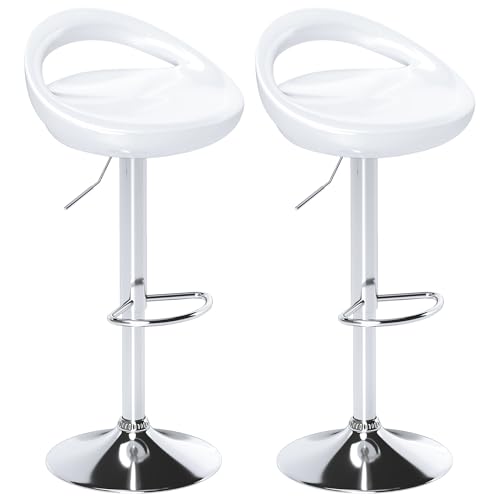 HOMCOM-Lot-de-2-tabourets-de-Bar-chaises-de-Bar-reglable-en-Hauteur-Chaise-Haute-Cuisine-avec-Dossier-Repose-Pieds-pivotant-360-ABS-et-metal-pour-Salle-a-Manger-comptoir-46x41x76-96cm-0
