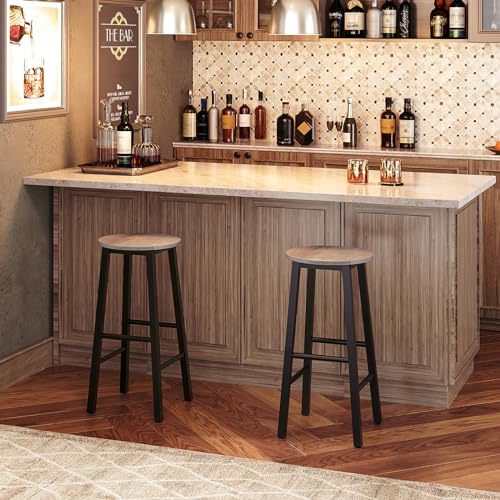 HOOBRO-Tabourets-de-Bar-Chaises-de-Cuisine-Tabourets-Hauts-avec-Repose-Pieds-de-2-hauteurs-et-Pieds-reglables-pour-Salle-de-Bain-Cuisine-comptoir-0-2