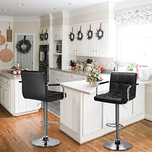 Huracan-Lot-de-2-tabourets-de-bar-pivotants-Hauteur-du-comptoir-Avec-accoudoirs-et-dossier-Hauteur-reglable-Chaises-de-cuisine-modernes-pour-ile-de-cuisine-bar-salle-a-manger-Pivotant-a-0-0