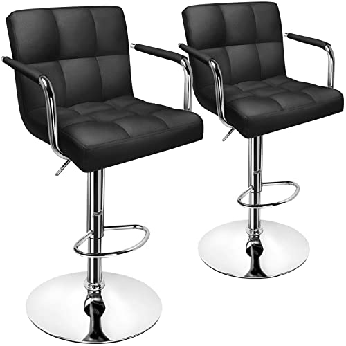 Huracan-Lot-de-2-tabourets-de-bar-pivotants-Hauteur-du-comptoir-Avec-accoudoirs-et-dossier-Hauteur-reglable-Chaises-de-cuisine-modernes-pour-ile-de-cuisine-bar-salle-a-manger-Pivotant-a-0