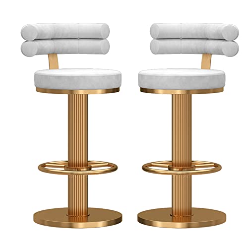 Lot-de-2-tabourets-de-bar-en-fer-forge-dore-avec-dossier-incurve-rembourre-et-rotation-a-360--Tabourets-hauts-reglables-en-hauteur-pour-cuisine-et-salle-a-manger-0