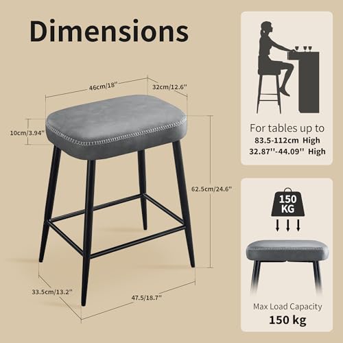 STOOLINK-Tabouret-Bar-Lot-de-2-Chaise-de-Bar-Haute-Tabouret-de-Bar-Cuir-Microfibre-Chaise-Haute-Bar-avec-Repose-Pieds-Tabouret-Cuisine-Industriel-625-cm-Hauteur-pour-Cuisine-0-0