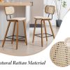 Ya-Home-Chaise-de-Bar-en-Rotin-Lot-de-2-Tabourets-de-Bar-Bois-Metal-Coussin-en-Cuir-PU-Chaise-Haute-Bar-Pied-Metal-pour-Comptoir-0-1 Ya-Home-Chaise-de-Bar-en-Rotin-Lot-de-2-Tabourets-de-Bar-Bois-Metal-Coussin-en-Cuir-PU-Chaise-Haute-Bar-Pied-Metal-pour-Comptoir-0-1