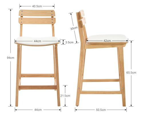 Ya-Home-Tabouret-de-Bar-Cuir-PU-Lot-de-2-Chaise-de-Bar-en-Bois-avec-Coussin-en-Cuir-PU-Chaise-Haute-Bar-Vintage-pour-CuisineIlot-Central-0-0