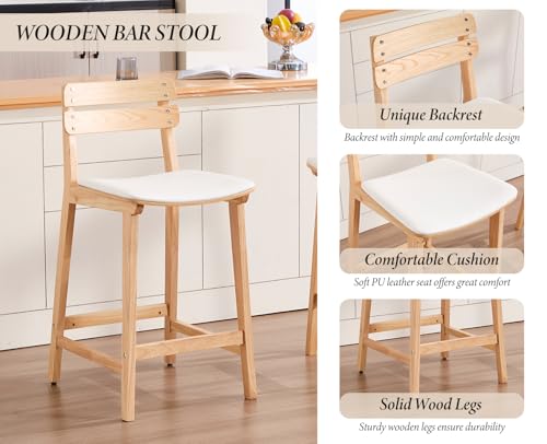 Ya-Home-Tabouret-de-Bar-Cuir-PU-Lot-de-2-Chaise-de-Bar-en-Bois-avec-Coussin-en-Cuir-PU-Chaise-Haute-Bar-Vintage-pour-CuisineIlot-Central-0-1