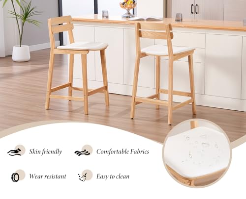 Ya-Home-Tabouret-de-Bar-Cuir-PU-Lot-de-2-Chaise-de-Bar-en-Bois-avec-Coussin-en-Cuir-PU-Chaise-Haute-Bar-Vintage-pour-CuisineIlot-Central-0-2
