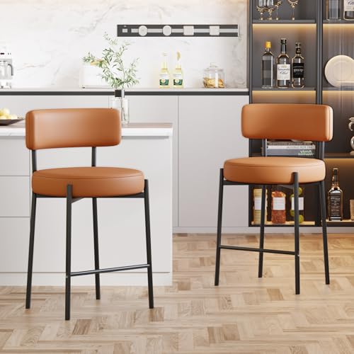 Ckaff-Tabouret-de-Bar-Tabouret-de-Cuisine-Pivotants-360Chaise-de-Bar-Reglable-en-Hauteur-avec-et-Repose-Pieds-Accoudoirs-pour-Cuisine-Comptoir-Bar-0