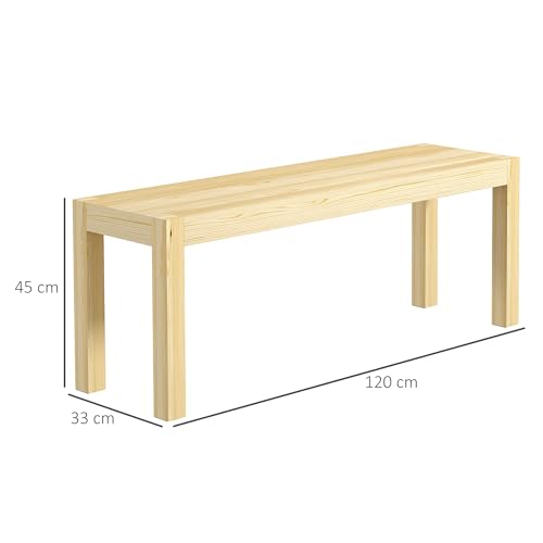 HOMCOM-Banc-de-Cuisine-en-Bois-Massif-Banc-de-Salle-a-Manger-Style-campagnard-pour-Cuisine-Salle-a-Manger-Salon-Bois-Naturel-0-1