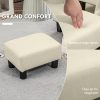 HOMCOM-Pouf-Repose-Pied-Tabouret-Bas-capacite-de-Charge-110-Kg-40-x-30-x-24-cm-0-2