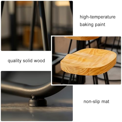 KKTX-Tabourets-de-Bar-Ensemble-de-2-Bars-chaises-Tabouret-en-Fer-forge-siege-en-Bois-Massif-tabourets-de-Bar-industriels-pour-Salle-a-Manger-Cuisine-comptoir-Rustique-0-1