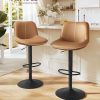 VASAGLE-Lot-de-2-Tabourets-de-Bar-Pivotants-Reglables-en-Hauteur-Dossier-Ergonomique-Base-Metallique-Modernes-pour-Ilot-de-Cuisine-Bar-0-1 VASAGLE-Lot-de-2-Tabourets-de-Bar-Pivotants-Reglables-en-Hauteur-Dossier-Ergonomique-Base-Metallique-Modernes-pour-Ilot-de-Cuisine-Bar-0-1