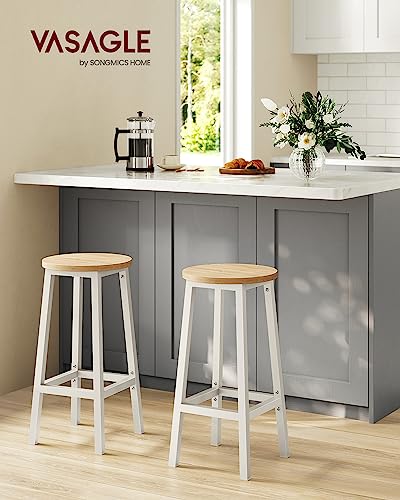 VASAGLE-Tabourets-de-Bar-Chaises-Siege-Haut-Cadre-Metallique-Montage-Facile-Hauteur-65-cm-Repose-Pieds-pour-Cuisine-Salon-Salle-a-Manger-0-0