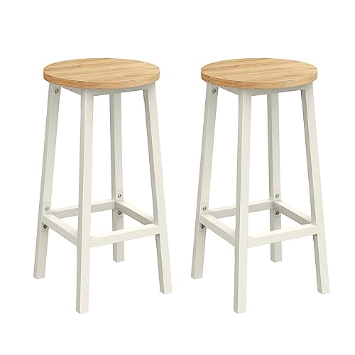 VASAGLE-Tabourets-de-Bar-Chaises-Siege-Haut-Cadre-Metallique-Montage-Facile-Hauteur-65-cm-Repose-Pieds-pour-Cuisine-Salon-Salle-a-Manger-0