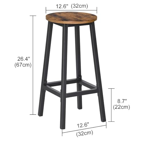 H-JINHUI-Lot-de-2-tabourets-de-Bar-tabourets-de-Bar-pour-Petit-dejeuner-Hauts-tabourets-de-Cuisine-chaises-de-Bar-Rondes-de-67-cm-avec-Repose-Pieds-Style-Industriel-pour-Cuisine-Salle-a-Manger-0-1