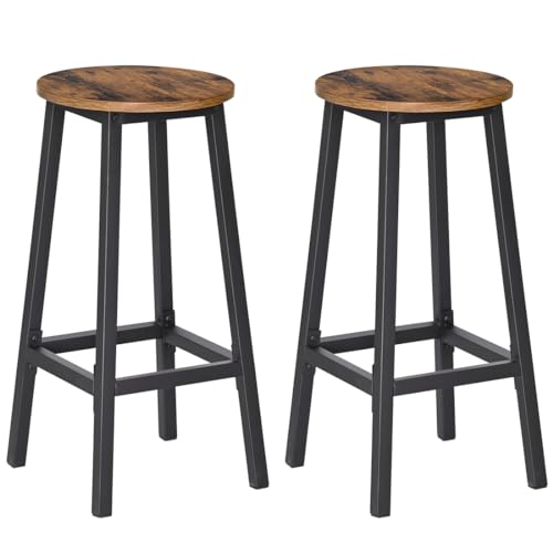H-JINHUI-Lot-de-2-tabourets-de-Bar-tabourets-de-Bar-pour-Petit-dejeuner-Hauts-tabourets-de-Cuisine-chaises-de-Bar-Rondes-de-67-cm-avec-Repose-Pieds-Style-Industriel-pour-Cuisine-Salle-a-Manger-0