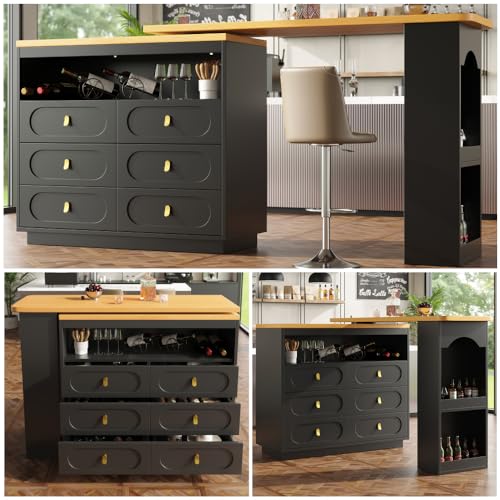 Seyakany-Table-de-Bar-rotative-a-360Table-Haute-138-x-39-x-102-cmcomptoir-de-Salle-a-Manger-Rotatif-avec-Espace-de-Rangement-et-etageres-lateralesTable-de-Cuisine-0-1