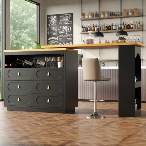 Seyakany-Table-de-Bar-rotative-a-360Table-Haute-138-x-39-x-102-cmcomptoir-de-Salle-a-Manger-Rotatif-avec-Espace-de-Rangement-et-etageres-lateralesTable-de-Cuisine-0