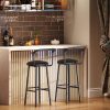 YATINEY-Tabourets-de-Bar-Lot-de-2-Chaises-de-Bar-Haute-de-32-cm-avec-siege-en-PU-rembourre-et-Repose-Pieds-Chaises-de-Cuisine-industrielles-pour-Cuisine-Bistro-cafe-Noir-XBY03L2BB-0-2 YATINEY-Tabourets-de-Bar-Lot-de-2-Chaises-de-Bar-Haute-de-32-cm-avec-siege-en-PU-rembourre-et-Repose-Pieds-Chaises-de-Cuisine-industrielles-pour-Cuisine-Bistro-cafe-Noir-XBY03L2BB-0-2